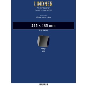 LINDNER - Strisce nere tubolari da 245x185 mm - 6 pz.