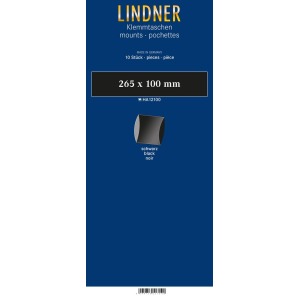 LINDNER - Strisce nere tubolari da 265x100 mm - 10 pz.
