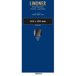 LINDNER - Strisce nere tubolari da 265x105 mm - 8 pz.