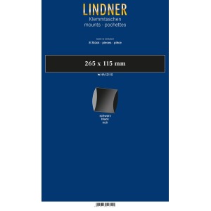 LINDNER - Strisce nere tubolari da 265x115 mm - 8 pz.