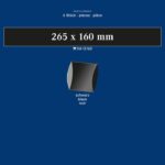 LINDNER - Strisce nere tubolari da 265x160 mm - 6 pz.