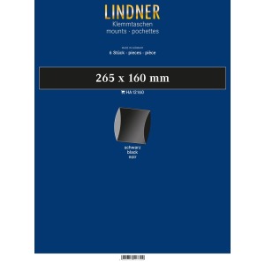 LINDNER - Strisce nere tubolari da 265x160 mm - 6 pz.
