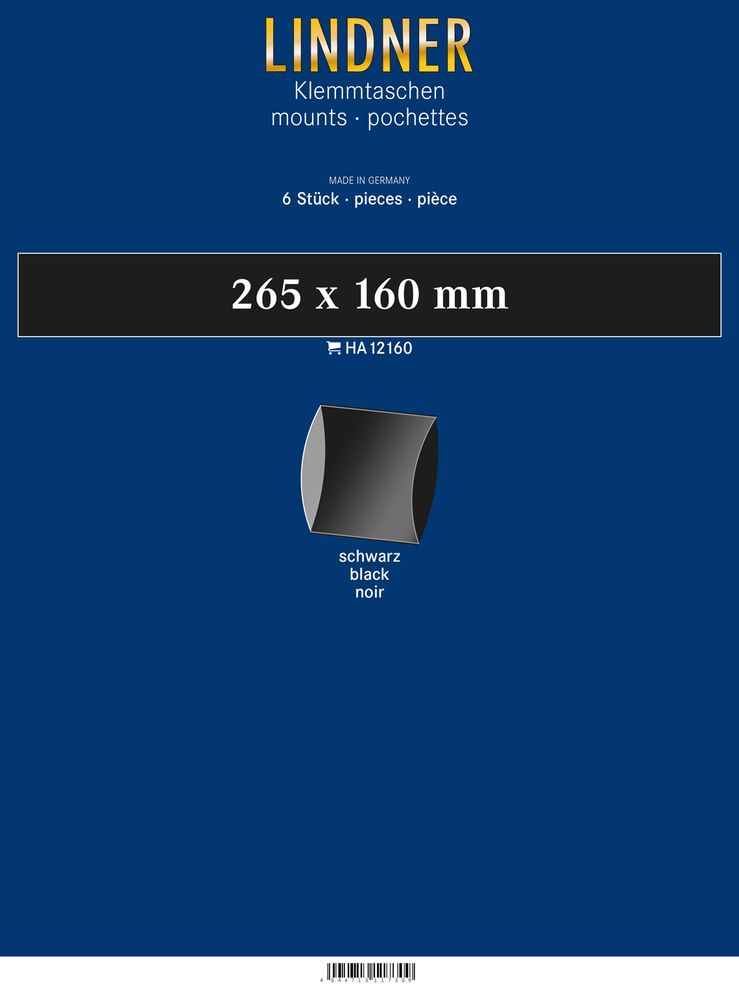 Strisce nere tubolari da 265x160 mm 6 pz. Lindner LINDNER - Strisce nere tubolari da 265x160 mm - 6 pz.