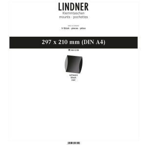 LINDNER - Strisce nere tubolari da 297x210 mm - 5 pz.
