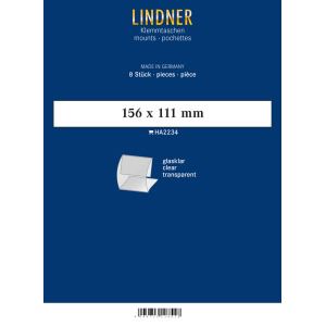 LINDNER - Strisce trasparenti a morsetto da 156x111 mm - 8 pz.