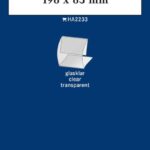 LINDNER - Strisce trasparenti a morsetto da 198x83 mm - 8 pz.