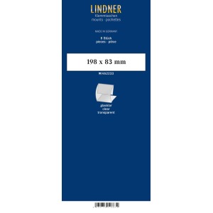 LINDNER - Strisce trasparenti a morsetto da 198x83 mm - 8 pz.