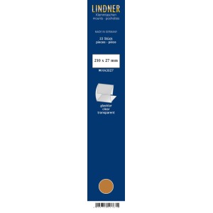 LINDNER - Strisce trasparenti a morsetto da 210x27 mm - 22 pz.