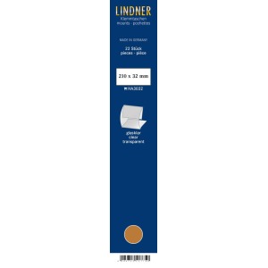 LINDNER - Strisce trasparenti a morsetto da 210x32 mm - 22 pz.