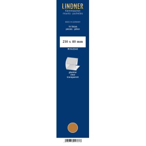 LINDNER - Strisce trasparenti a morsetto da 210x40 mm - 15 pz.