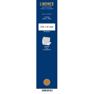 LINDNER - Strisce trasparenti a morsetto da 210x41 mm - 15 pz.