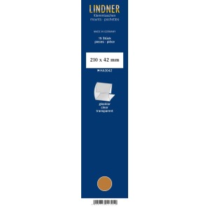 LINDNER - Strisce trasparenti a morsetto da 210x42 mm - 15 pz.