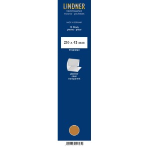 LINDNER - Strisce trasparenti a morsetto da 210x43 mm - 15 pz.