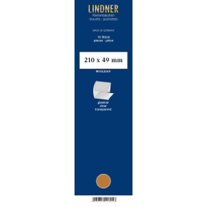 LINDNER - Strisce trasparenti a morsetto da 210x49 mm - 15 pz.