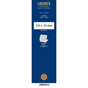 LINDNER - Strisce trasparenti a morsetto da 210x53 mm - 15 pz.