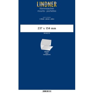 LINDNER - Strisce trasparenti a morsetto da 237x154 mm - 4 pz.