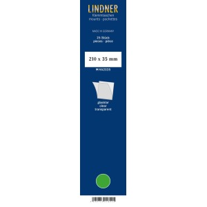 LINDNER - Strisce trasparenti da 210x35 mm - 25 pz.