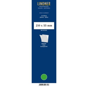 LINDNER - Strisce trasparenti da 210x55 mm - 25 pz.