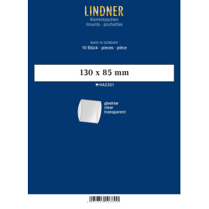LINDNER - Strisce trasparenti tubolari da 130x85 mm - 10 pz.