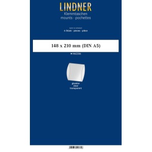 LINDNER - Strisce trasparenti tubolari da 148x210 mm - 6 pz.