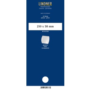 LINDNER - Strisce trasparenti tubolari da 210x58 mm - 10 pz.