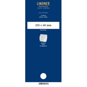 LINDNER - Strisce trasparenti tubolari da 210x60 mm - 10 pz.
