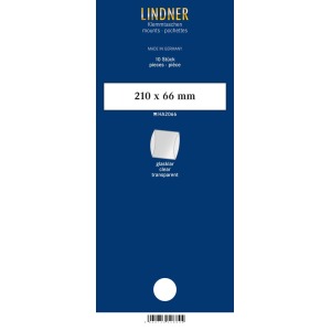 LINDNER - Strisce trasparenti tubolari da 210x66 mm - 10 pz.