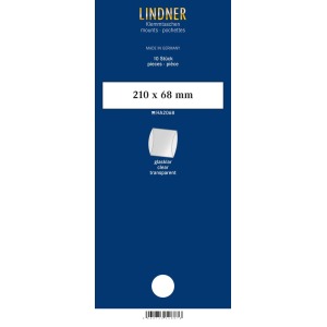 LINDNER - Strisce trasparenti tubolari da 210x68 mm - 10 pz.