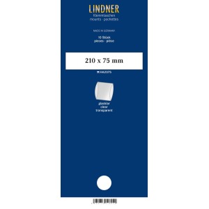 LINDNER - Strisce trasparenti tubolari da 210x75 mm - 10 pz.