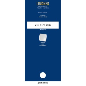 LINDNER - Strisce trasparenti tubolari da 210x78 mm - 10 pz.