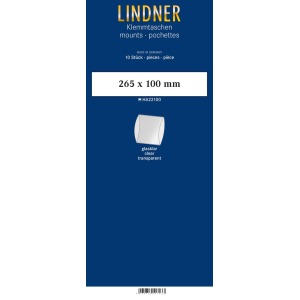 LINDNER - Strisce trasparenti tubolari da 265x100 mm - 10 pz.