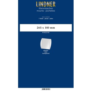 LINDNER - Strisce trasparenti tubolari da 265x140 mm - 7 pz.