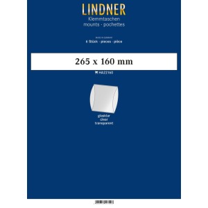 LINDNER - Strisce trasparenti tubolari da 265x160 mm - 6 pz.