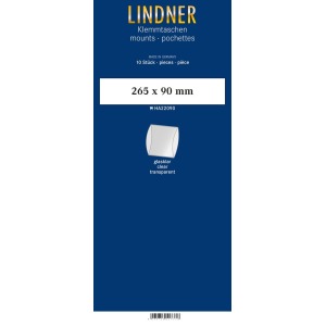 LINDNER - Strisce trasparenti tubolari da 265x90 mm - 10 pz.