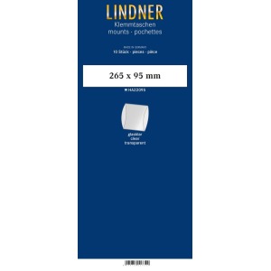 LINDNER - Strisce trasparenti tubolari da 265x95 mm - 10 pz.