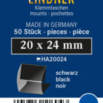 LINDNER - Taschine nere a morsetto da 20x24 mm - 50 pz.