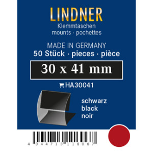 LINDNER - Taschine nere a morsetto da 30x41 mm - 50 pz.