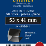 LINDNER - Taschine nere a morsetto da 53x41 mm - 50 pz.