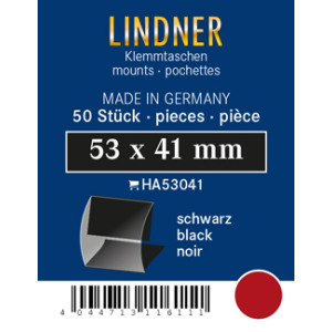 LINDNER - Taschine nere a morsetto da 53x41 mm - 50 pz.
