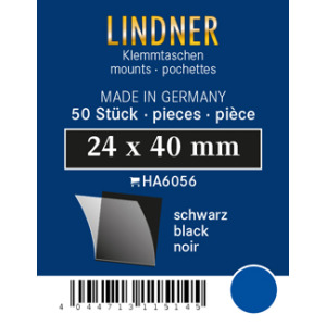 LINDNER - Taschine nere da 24x40 mm - 50 pz.