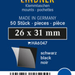 LINDNER - Taschine nere da 26x31 mm - 50 pz.