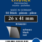 LINDNER - Taschine nere da 26x41 mm - 50 pz.