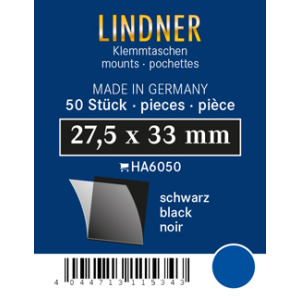 LINDNER - Taschine nere da 27,5x33 mm - 50 pz.