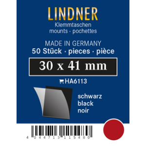 LINDNER - Taschine nere da 30x41 mm - 50 pz.