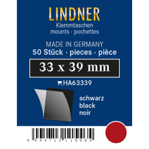 LINDNER - Taschine nere da 33x39 mm - 50 pz.