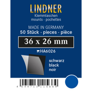LINDNER - Taschine nere da 36x26 mm - 50 pz.