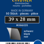 LINDNER - Taschine nere da 39x28 mm - 50 pz.