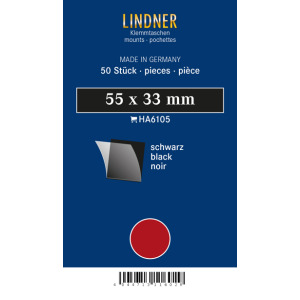 LINDNER - Taschine nere da 55x33 mm - 50 pz.