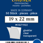 LINDNER - Taschine trasparenti da 19x22 mm - 50 pz.