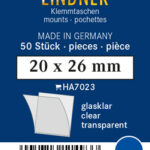 LINDNER - Taschine trasparenti da 20x26 mm - 50 pz.
